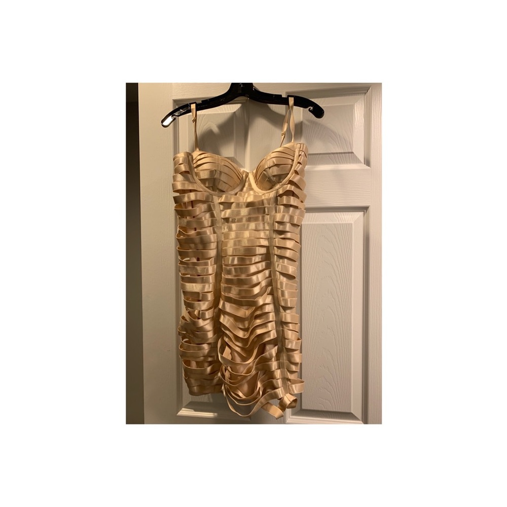 Gold bandage dress